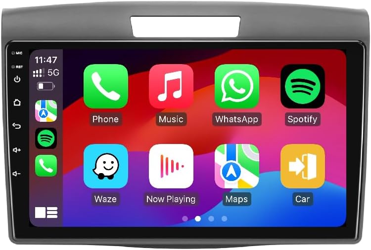 9'' Car Stereo Radio Upgrade for Honda CR-V2012 2013 2014 2015 2016 with Android12/5G WiFi/Wireless CarPlay/Android Auto/Touch Screen/GPS Navigation/Bluetooth/FM/RDS/HD Backup Camera